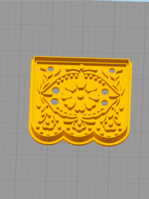 Cortador de Galletas Banderín Mexicano 3D