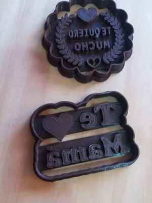 Cortador de Galletas Te Amo Mamá 3D