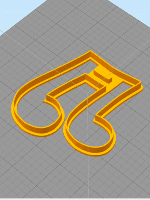 Cortador de Galletas Nota Musical 3D