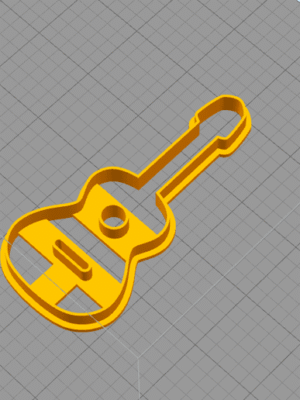 Cortador de Galletas Guitarra 3D