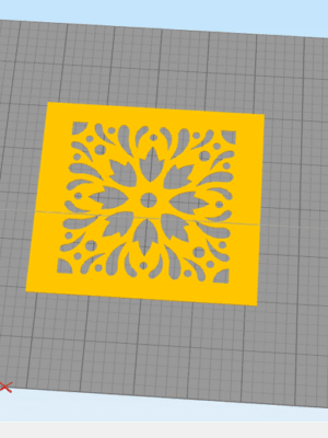 Plantilla Stencil Decorativo Floral 3D