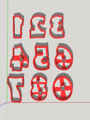Cortadores de Galletas Números (Kit de 0 a 9) 3D