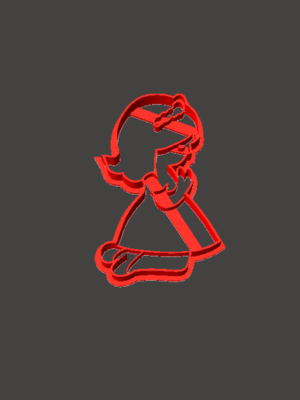 Cortador de Galletas Niña Orando (Comunión) 3D