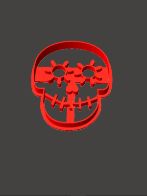 Cortadores de Galletas Calavera de Coco (Kit) 3D