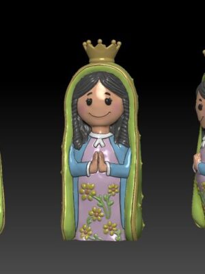 Estatua Virgencita Plis (Virgen Porfis) 3D