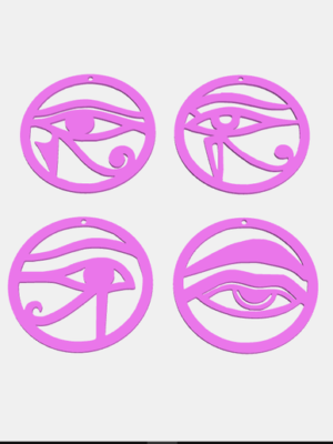 Aros de Ojos Místicos (Earrings) 3D