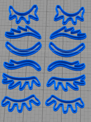 Cortador de Galletas Pestañas de Unicornio 3D