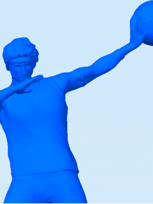 Figura Jugador de Básquetbol en Pose 3D (Gratis)