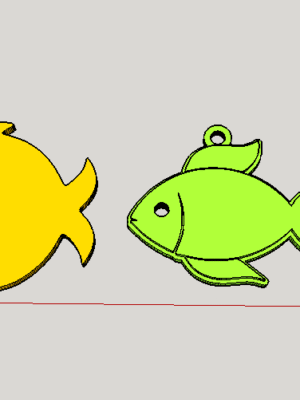Etiquetas Identificadoras con Formas de Peces (Tags) 3D