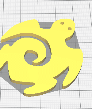 Dije Colgante de Tortuga Marina 3D (Gratis)