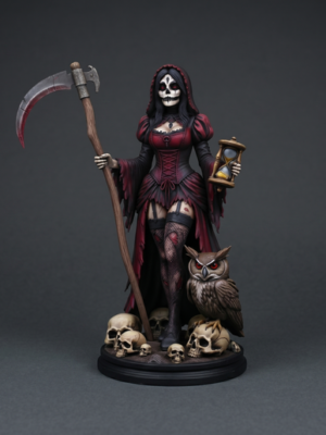 Estatua Santa Muerte Catrina (Alta Definición) 3D