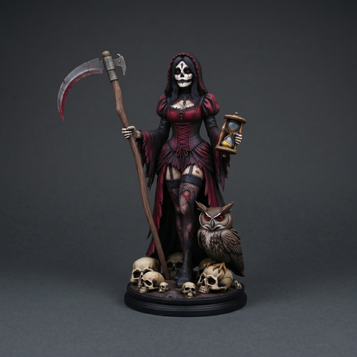 Estatua Santa Muerte Catrina (Alta Definición) 3D