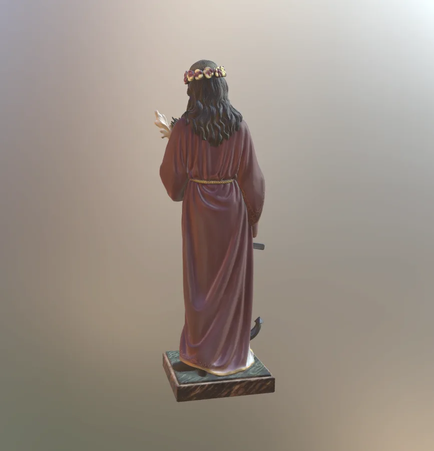 Archivo STL: Estatua Católica Santa Filomena para Impresión 3D - Imagen 3