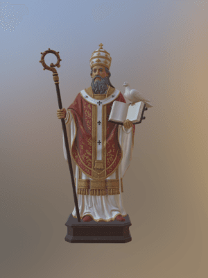 Archivo STL Estatua San Gregorio Magno para Impresión 3D